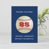 85. Geburtstagsparty Einladung Baseball (Stehend Vorderseite)