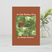 85. Geburtstagsparty Einladung Butterfly (Stehend Vorderseite)
