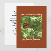 85. Geburtstagsparty Einladung Butterfly (Vorne/Hinten)