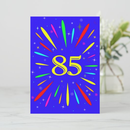 85. Geburtstagsparty Einladung Explosion (Stehend Vorderseite)