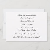 85. Geburtstagsparty Einladung wunderschöne Blumen (Rückseite)