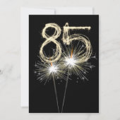 85. Geburtstagsparty Sparkler Einladung (Vorderseite)