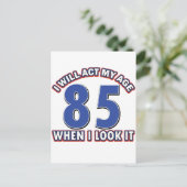 85. Jahr Geburtstagsdesigns Postkarte (Stehend Vorderseite)