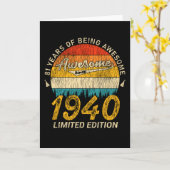 85 Jahre alt 1940 Retro Phantastisches 85. Geburts Karte (Gelbe Blume)