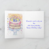 85 Jahre alt, alles Gute zum Geburtstag Karte (Innenseite)