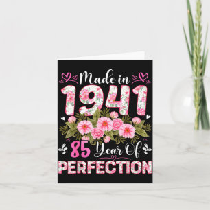 85 Jahre alt, hergestellt 1941, Blumen 85. Geburts Karte