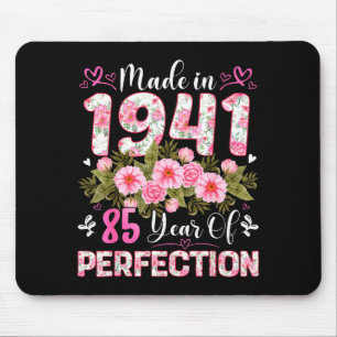 85 Jahre alt, hergestellt 1941, Blumen 85. Geburts Mousepad