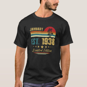 85 Jahre alt Januar 1938 85. Geburtstag T-Shirt