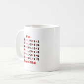 85 Jahre alt! Schwarz-Rot Kaffeetasse (Vorderseite Links)