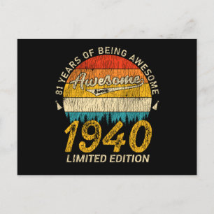 85 Jahre alte 1940 Retro Awesome 85. Geburtstagsge Postkarte
