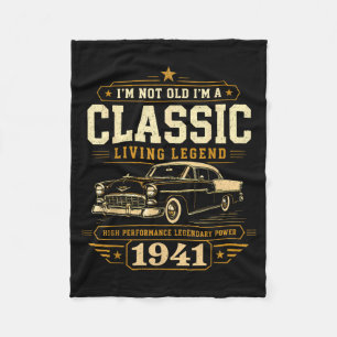 85 Jahre alte Geschenke Männer Vintage Clic Auto 1 Fleecedecke