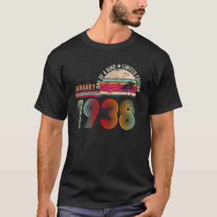 85 Jahre alte Vintage Januar 1938 85. Geburtstag T-Shirt