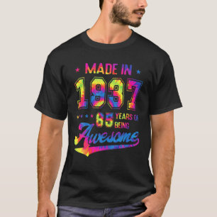 85 Jahre altes Geschenk Geboren 1937 Gefärbte Kraw T-Shirt