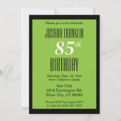 85 Jahre altes Party Tier - 85. Geburtstag Einladung (Rückseite)