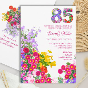 85 Jahre Elegant Garden Floral – 85. Geburtstag Einladung