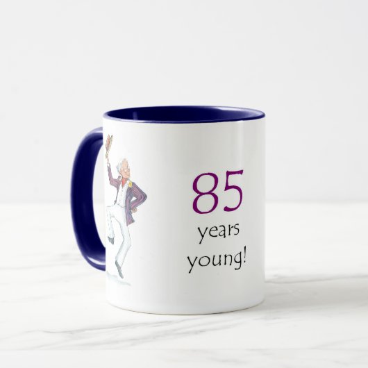 "85 Jahre junge" Kaffee-Tasse Tasse (Vorderseite Links)