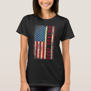 85 Jahre Vintag 1938 Amerikanische Flagge 85. Gebu T-Shirt