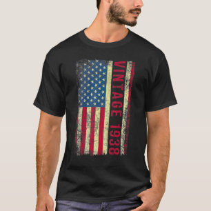 85 Jahre Vintag 1938 Amerikanische Flagge 85. Gebu T-Shirt