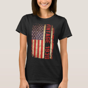 85 Jahre Vintag 1938 Amerikanische Flagge 85. Gebu T-Shirt