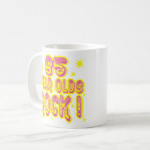 85 Jährige Felsen-! (Rosa) Tasse (Vorderseite Links)