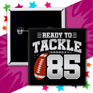 85-jähriges Tackle Football Party 85. Geburtstag Button