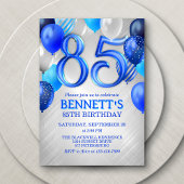 85. Mens Blue Birthday Einladung