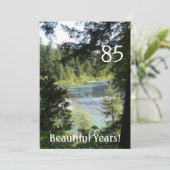 85 Schöne Jahre!-Geburtstag+Waldlandsee Einladung (Stehend Vorderseite)