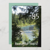 85 Schöne Jahre!-Geburtstag+Waldlandsee Einladung (Vorne/Hinten)