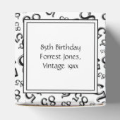 85. Schwarz/Weiß-Random-Zahlenmuster Geschenkschachtel (Oben)