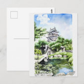 85: Takashima-Burg Postkarte (Vorne/Hinten)