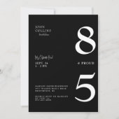 85 und Proud Black Birthday Party Einladung (Vorderseite)