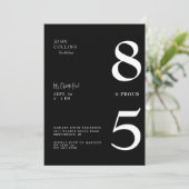 85 und Proud Black Birthday Party Einladung (Stehend Vorderseite)