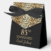 85th Birthday Gold Leopard Print Thank You Geschenkschachtel (Vorderseite)