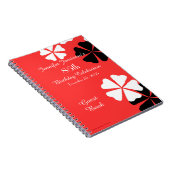 85th Birthday Party Guest Book Red/White Notebook Notizblock (Rechte Seite)