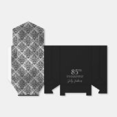 85th Birthday Silver Damask Thank You Geschenkschachtel (Ungefaltet)
