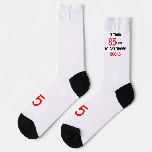 85th Birthday Socks Men Funny Socken (Linkes Detail)