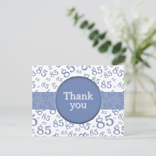 85th Thank You: Blue/White Number Pattern (Stehend Vorderseite)
