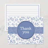 85th Thank You: Blue/White Number Pattern (Vorne/Hinten)