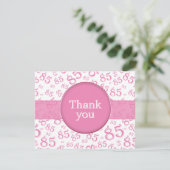 85th Thank You: Pink/White Number Pattern (Stehend Vorderseite)