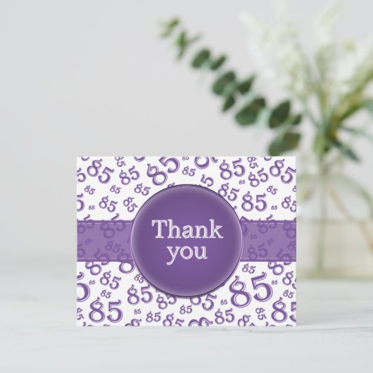 85th Thank You: Purple/White Number Pattern (Stehend Vorderseite)