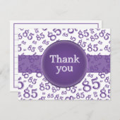 85th Thank You: Purple/White Number Pattern (Vorne/Hinten)