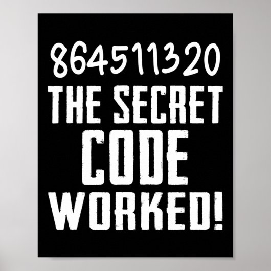 864511320 Der geheime Code funktionierte! Trump ve Poster (Vorne)