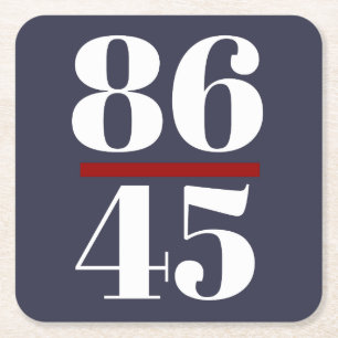 8645 gegen Trump Rechteckiger Pappuntersetzer