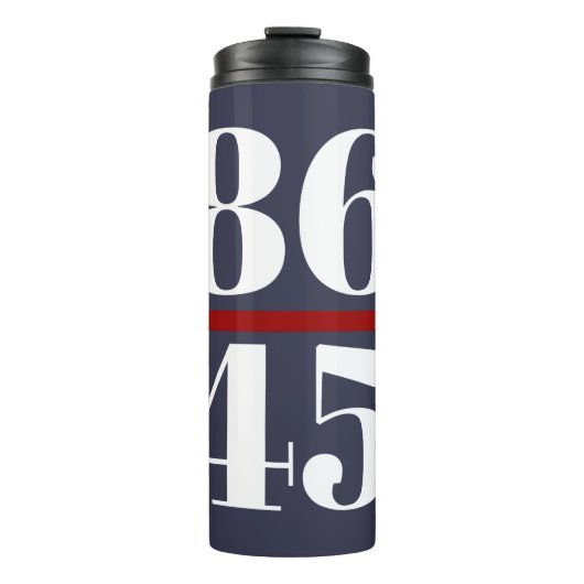 8645 gegen Trump Thermosbecher (Vorderseite)