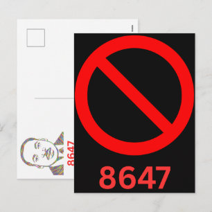 8647 Anti Trump 86 47 Retro Absetzen 47 Anti-trump Feiertagspostkarte