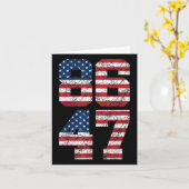 8647 Anti Trump 86 47 Retro Anti-Trump US Flag Imp Karte (Gelbe Blume)