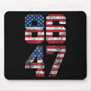 8647 Anti Trump 86 47 Retro Anti-Trump US Flag Imp Mousepad