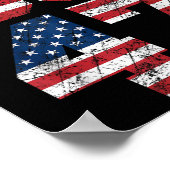 8647 Anti Trump 86 47 Retro Anti-Trump US Flag Imp Poster (Ecke)