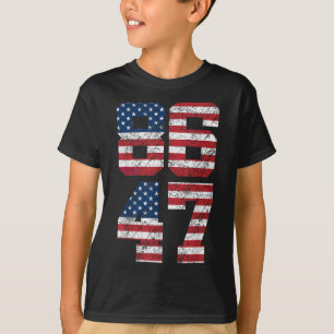 8647 Anti Trump 86 47 Retro Anti-Trump US Flag Imp T-Shirt