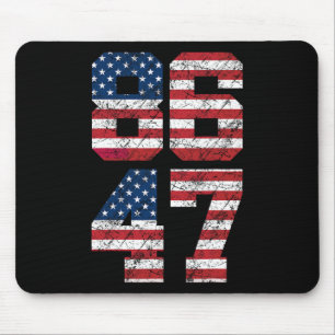 8647 Anti Trump 86 47 Retro Anti-Trump US Flag Pre Mousepad